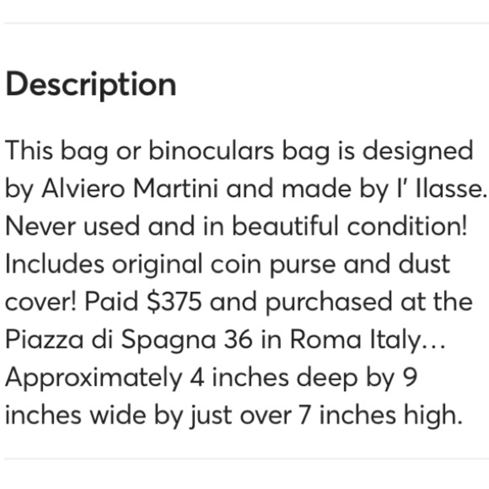🆕 Binocular-Shaped I' Ilasse Leather Bag From Italy Alviero Martini Bag! 💥 - Picture 10 of 10